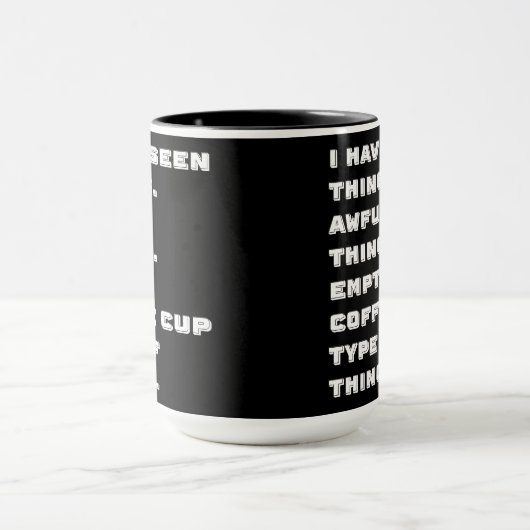 僕は黒い服を着てひどい物を見た マグカップ (中央)