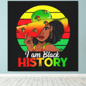 僕は黒人の歴史アフリカ系アメリカ人 キャンバスプリント (インサイチュ (ウッドフロア))