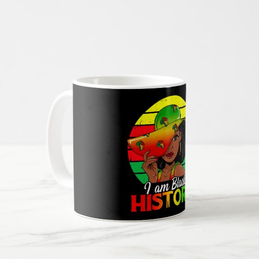 僕は黒人の歴史アフリカ系アメリカ人 コーヒーマグカップ (正面左)