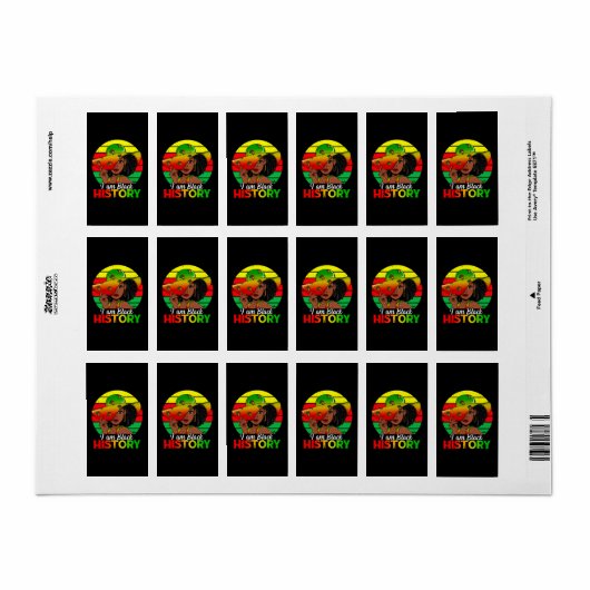 僕は黒人の歴史アフリカ系アメリカ人 ラベル (フルシート)