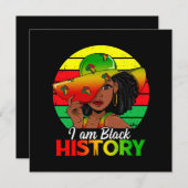 僕は黒人の歴史アフリカ系アメリカ人 招待状 (正面/裏面)