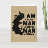 僕は黒人アフロダース金ゴールド父の日 カード (正面)