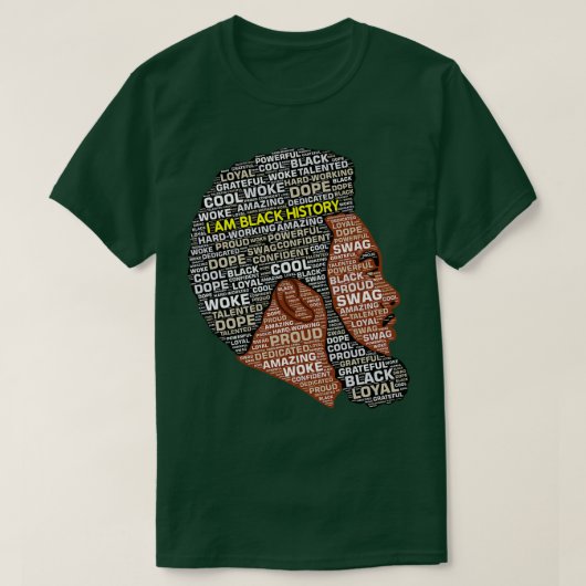 僕は黒人歴史の黒人だ Tシャツ (デザイン正面)