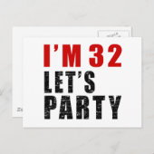 僕は32レッツパーティー インビテーションポストカード (正面/裏面)
