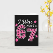 僕は6歳今は7歳 67 六 七 ミーム 7歳児 カード (黄色い花)