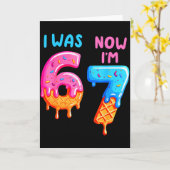 僕は6歳、今は7歳 67 ６と７の誕生日 子ども、少年、少女のための カード (黄色い花)