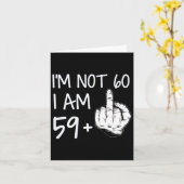 僕は60じゃない、59プラス1のムカつくヤツだ Tシャツ メンズ 太っちょ カード (黄色い花)