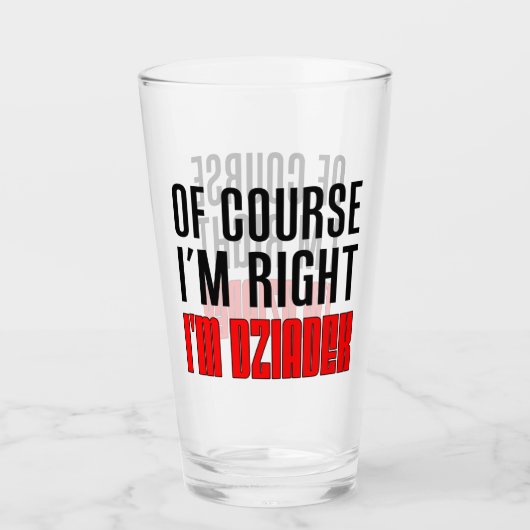 僕はDziadekだ タンブラーグラス (正面)