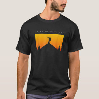 僕はTシャツをトップハイキングおもしろいするのが好きだ Tシャツ