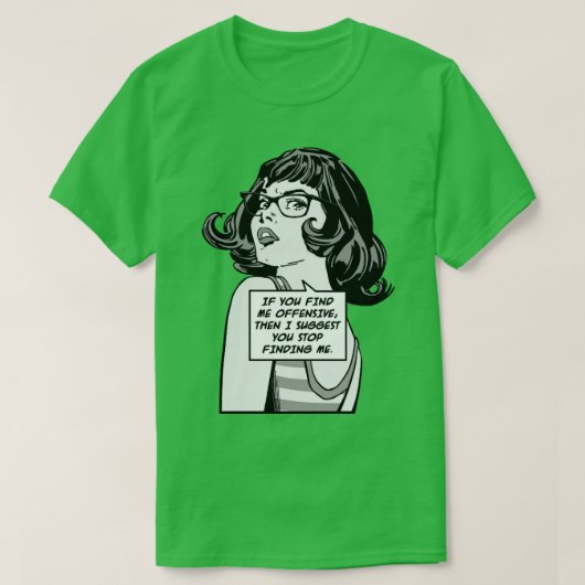 僕もしを不快にさせたら君に勧めストップる Tシャツ (デザイン正面)