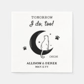 僕もやるよ ペットネーム猫のリハ結婚ーサルディナー スタンダードカクテルナプキン (正面)