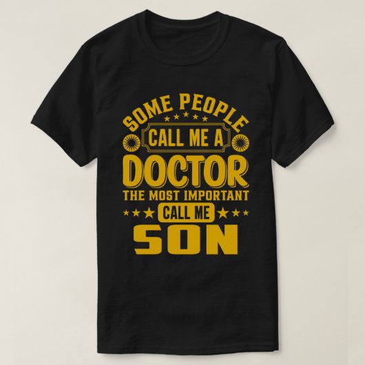 僕を医者の息子と呼ぶ者がある Tシャツ (デザイン正面)