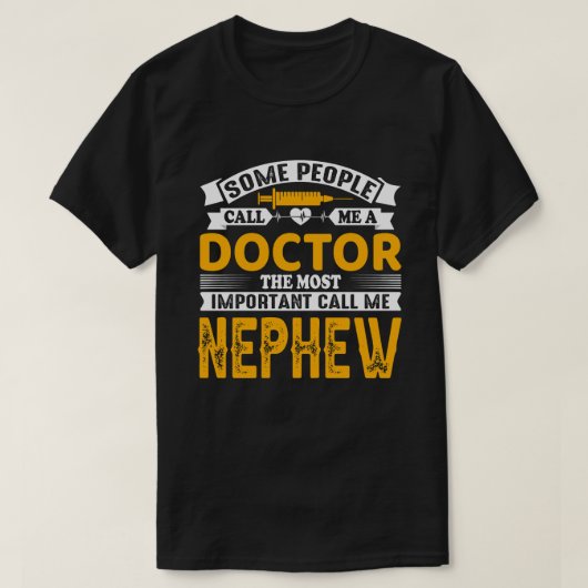 僕を医者の甥と呼ぶ者がある Tシャツ (デザイン正面)