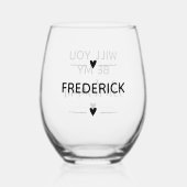 僕モダンの船乗りの申し出か結婚ら ステムなしワイングラス (裏面)