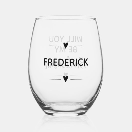 僕モダンの船乗りの申し出か結婚ら ステムなしワイングラス (裏面)