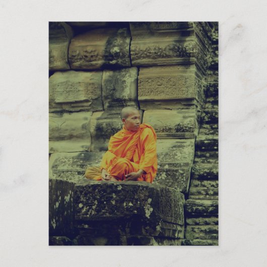 僧がクロス処理した ポストカード (正面)