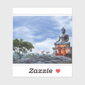 僧と仏像 シール