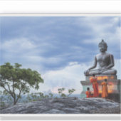 僧と仏像 シール (正面)