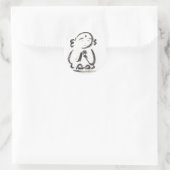 僧のステッカー地蔵 ラウンドシール (バッグ)