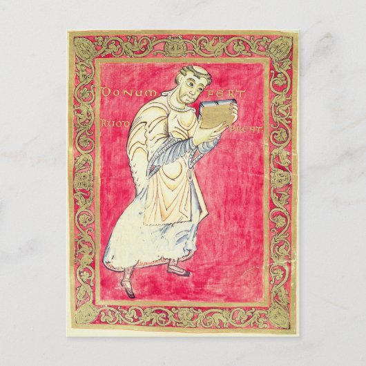 僧ルオドプレエは彼の本を発表した ポストカード (正面)