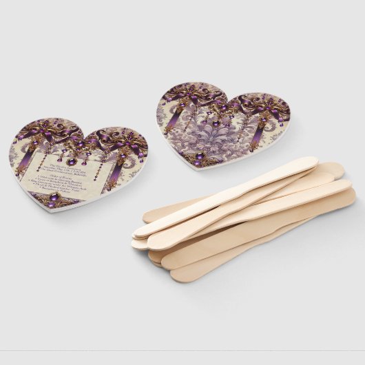 儀式用ファン | フジタリアマスカレード結婚式 プログラム ハンドファン (組立なし)