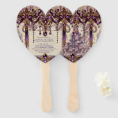 儀式用扇子 | 藤の仮面舞踏会ウェディングプログラム ハンドファン (正面&裏面)