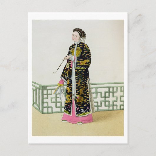 儀式行儀の習慣の美人婦人 ポストカード (正面)