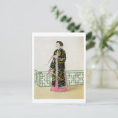 儀式行儀の習慣の美人婦人 ポストカード (スタンド正面)