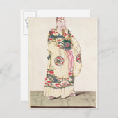 儀礼服中国のを着た天皇 ポストカード (正面/裏面)