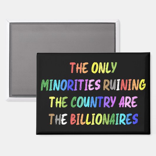 億万長者が国の冷蔵庫用マグネットを台無しにする マグネット (正面/裏面)