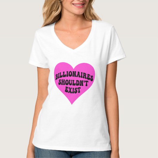 億万長者が存在すべきでない Tシャツ (正面)