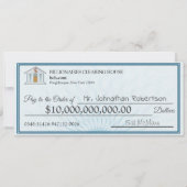 億万長者になりたい人フェイクチェック誕生日 カード (正面)