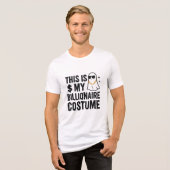 億万長者の幽霊の面白いハロウィンコスチューム トライブレンドTシャツ (正面全面)