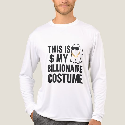 億万長者の幽霊の面白いハロウィンコスチューム トライブレンドTシャツ (正面)