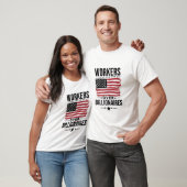 億万長者の米国国旗に関する労働者 Tシャツ (ユニセックス)