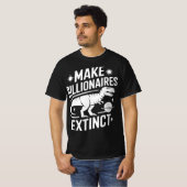 億万長者を絶滅させよう Tシャツ (正面フル)