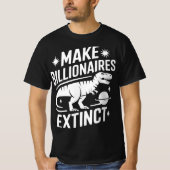 億万長者を絶滅させよう Tシャツ (正面)