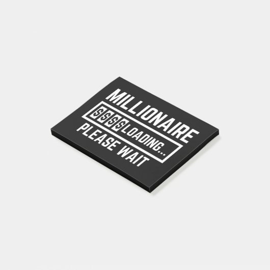 億万長者を読み込んでいます。しばらくお待ちください ポストイット (アングル)