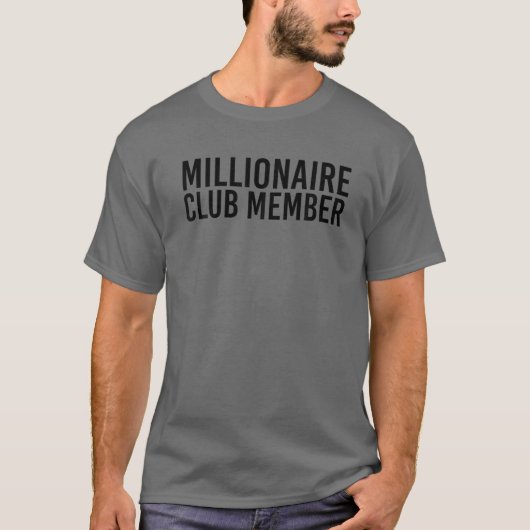 億万長者クラブおもしろい会員 Tシャツ (正面)