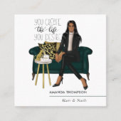 億万長者マインドセットインテリアデザイナー スクエア名刺 (正面)