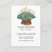 億万長者マインドセットヘア&爪、 ネイル美しいサロン 名刺 (裏面)