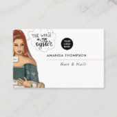 億万長者マインドセットヘア&爪、 ネイル美しいサロン 名刺 (正面)