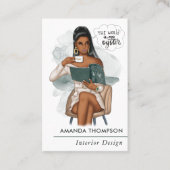 億万長者マインドセットボスバーベインテリアデザイナー 名刺 (正面)