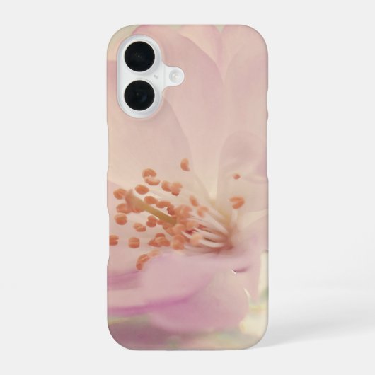 儚いソフトピンクの桜の花 iPhone 16ケース (裏面)