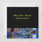 儚いハロウィンマスカレードボール,フクシアブラック 招待状 (裏面)