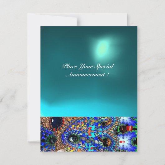 儚いハロウィン・マスカレード・パーティー 青い仮面 招待状 (裏面)