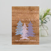 儚いパステルブルーの夕陽 頬を染めるピンクの紫陽花 木々に輝くゴールド 箔シーズンカード (立ち正面)