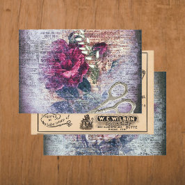 儚いビンテージ ヴァラエティ デコパージュ ラッピングペーパーシート