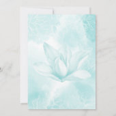 儚いマグノリアの花、フラットなSave The Dateカード セーブザデート (裏面)