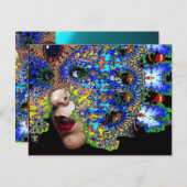 儚いマーディ・グラス・マスクパーティー , 青, マスク 招待状 (正面/裏面)